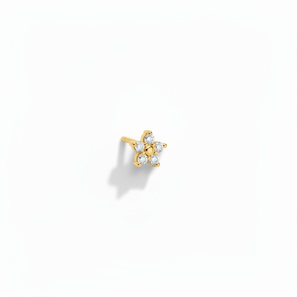 Mini aros flor cristal