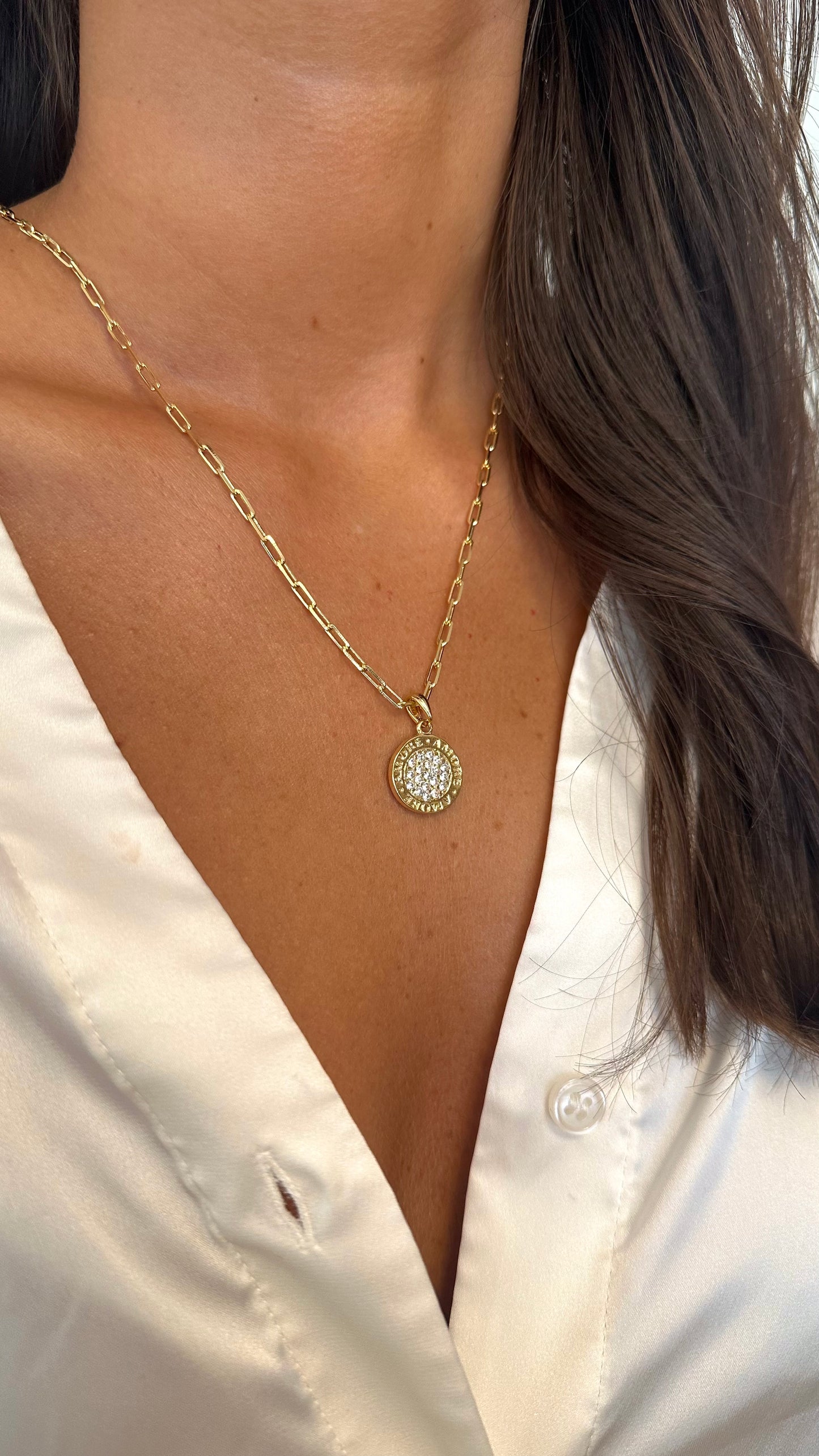 Collar medalla Amore