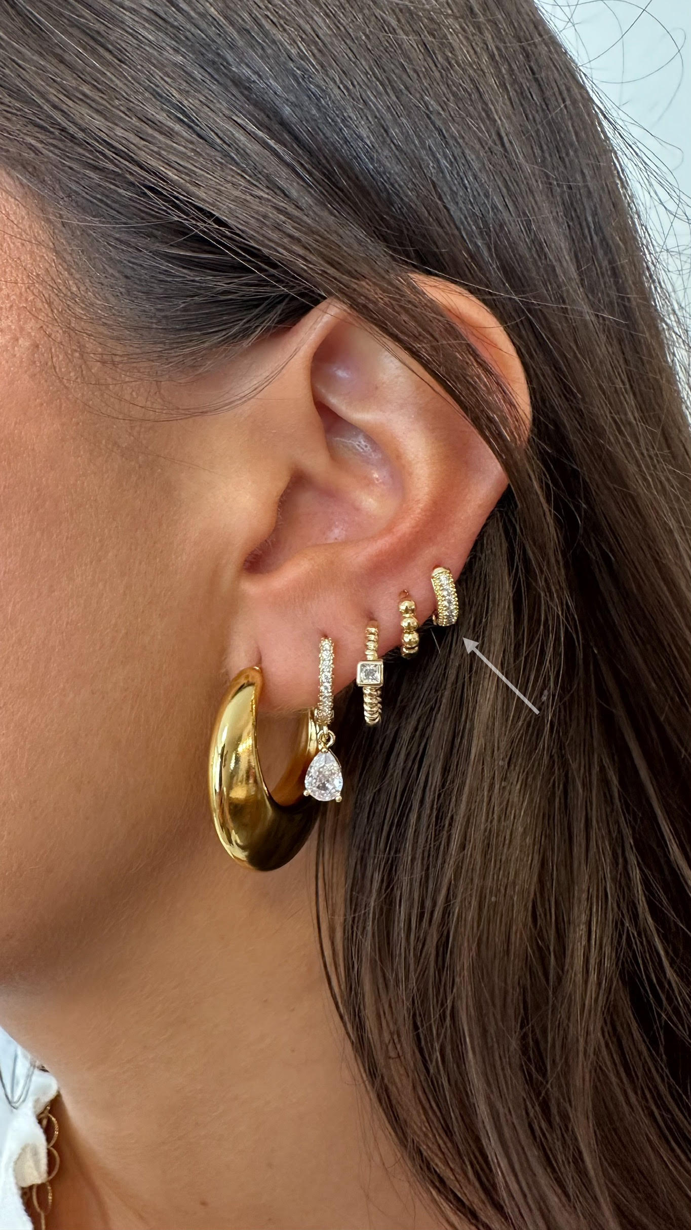 Mini argollas París gold