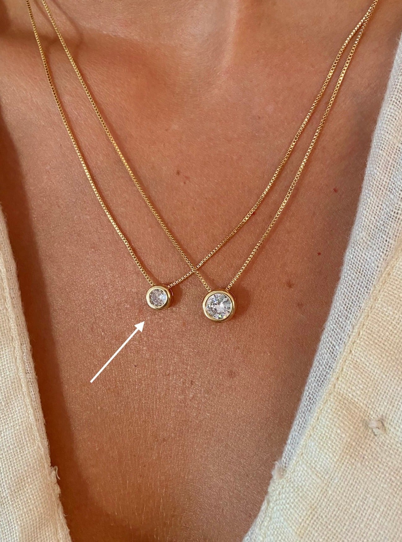 Collar punto de luz gold