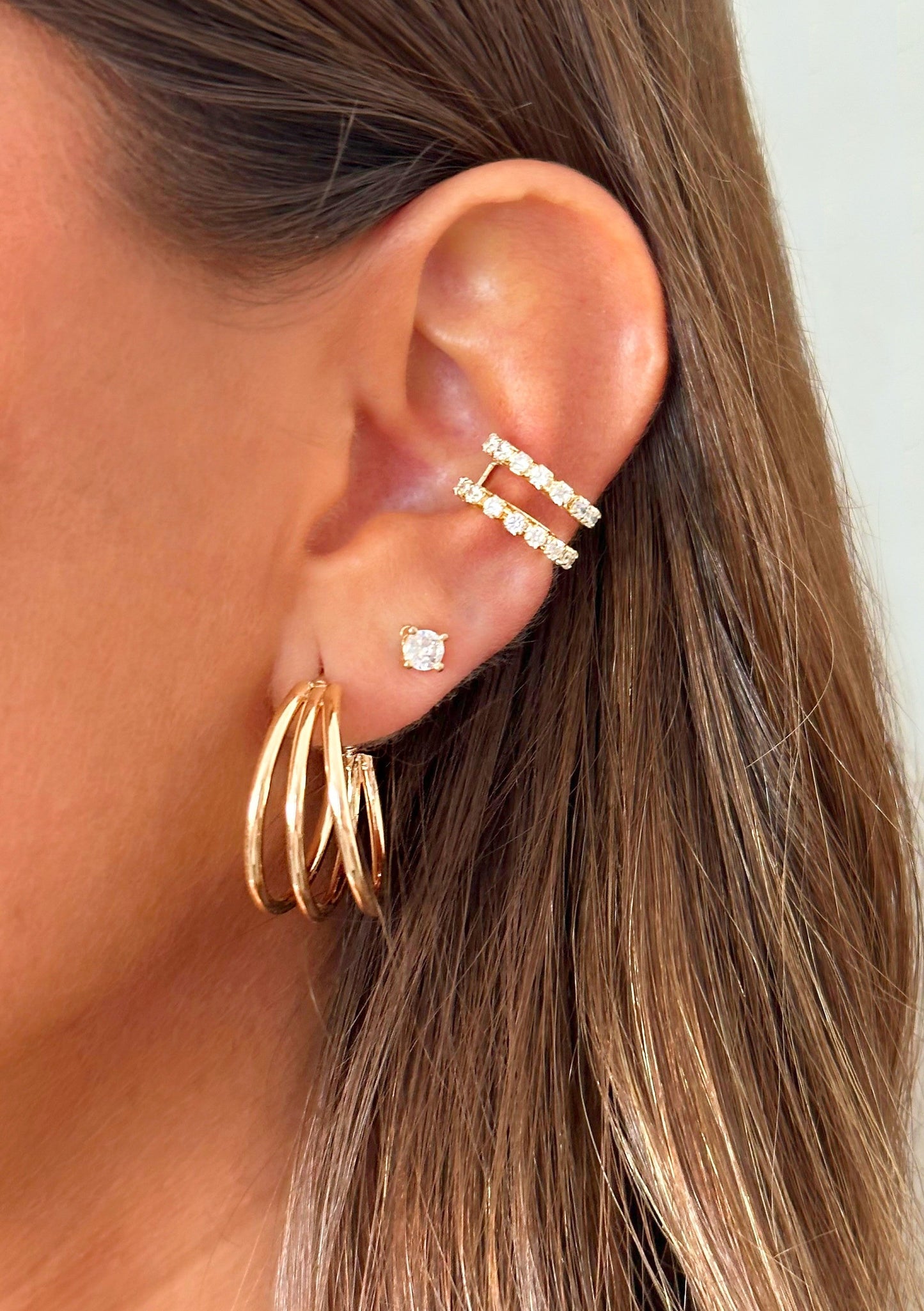 Argollas triple M gold