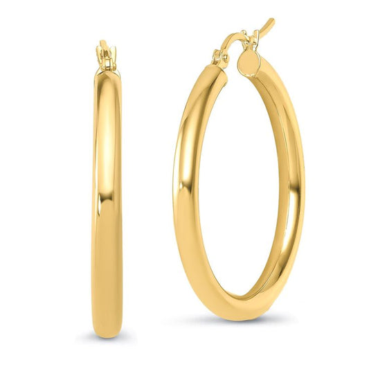 Argollas tubo XL gold