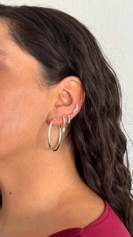 Argollas tubo XL plata 925