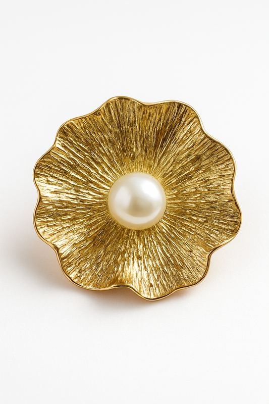 Aros gran flor gold