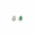 Aros gota cristal gold