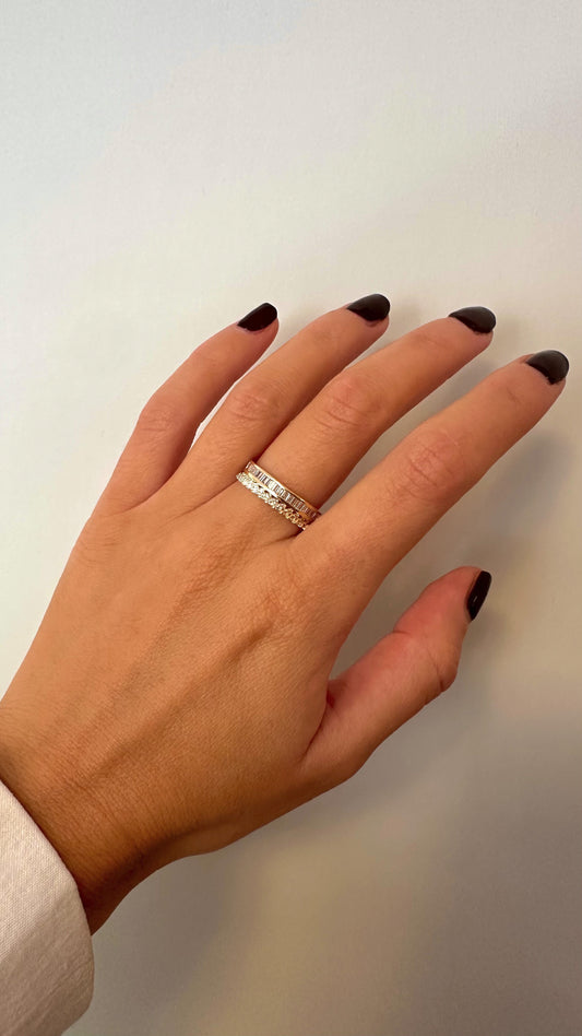 Anillo cristal duplo