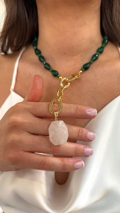 Collar cuarzo XL bicolor