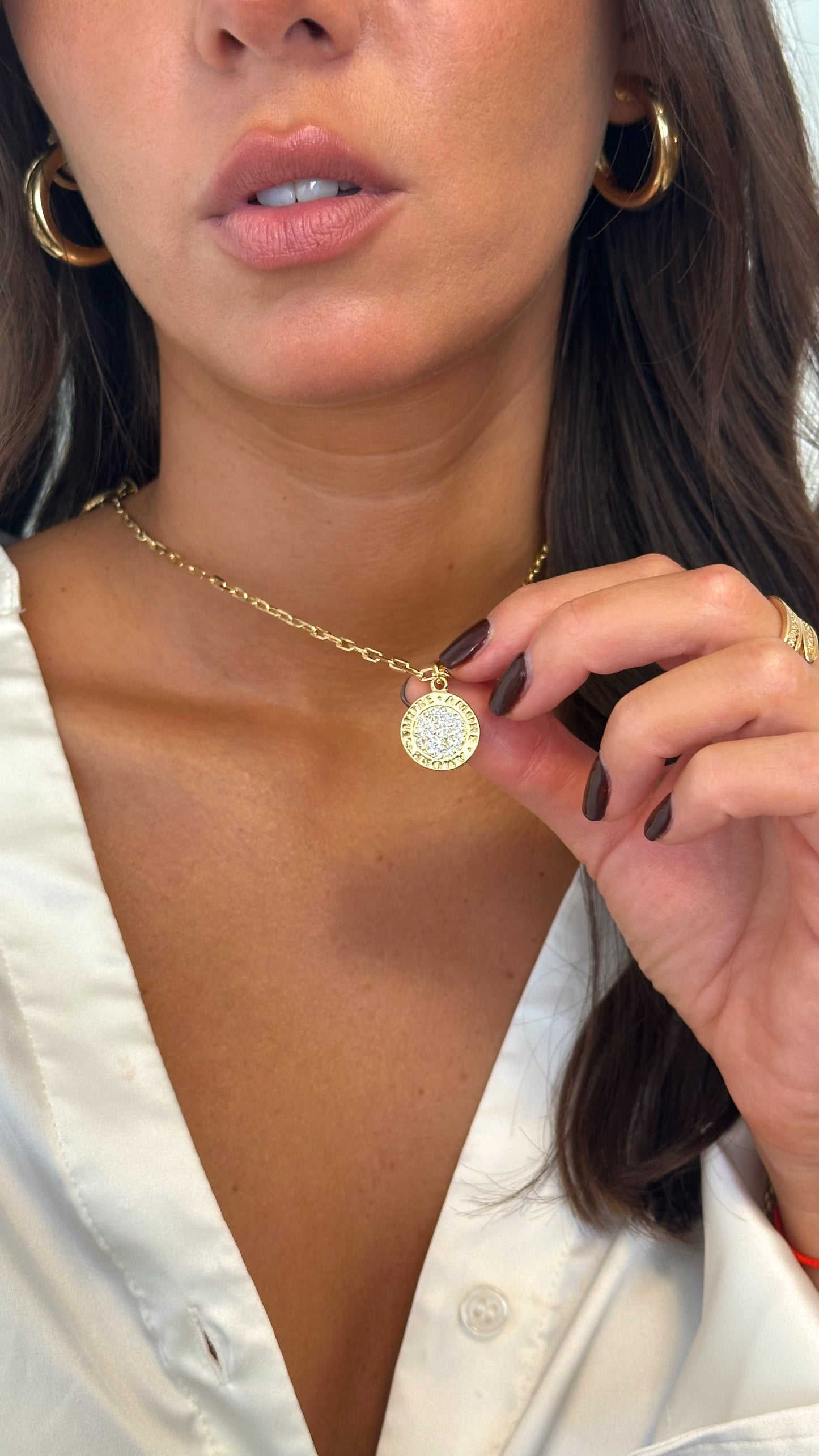Collar medalla Amore