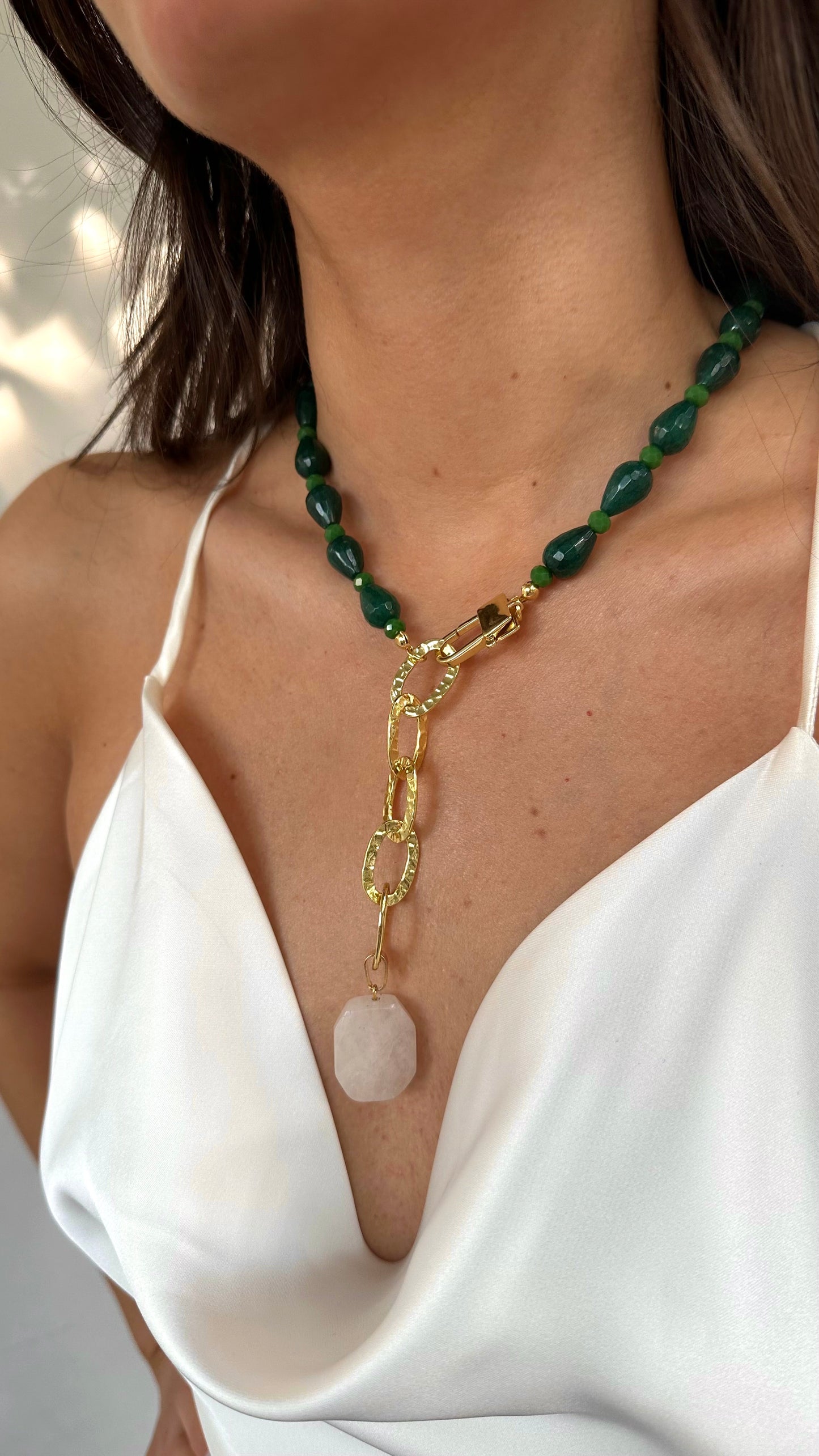 Collar cuarzo XL bicolor