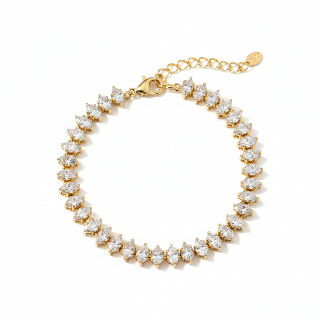 Pulsera Shiny gold rombo