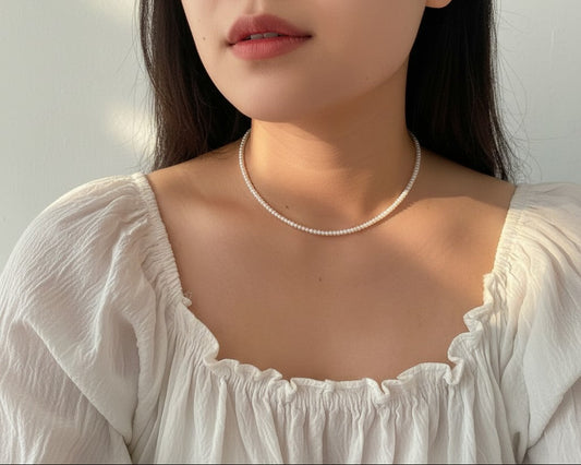 Choker mini perlas gold