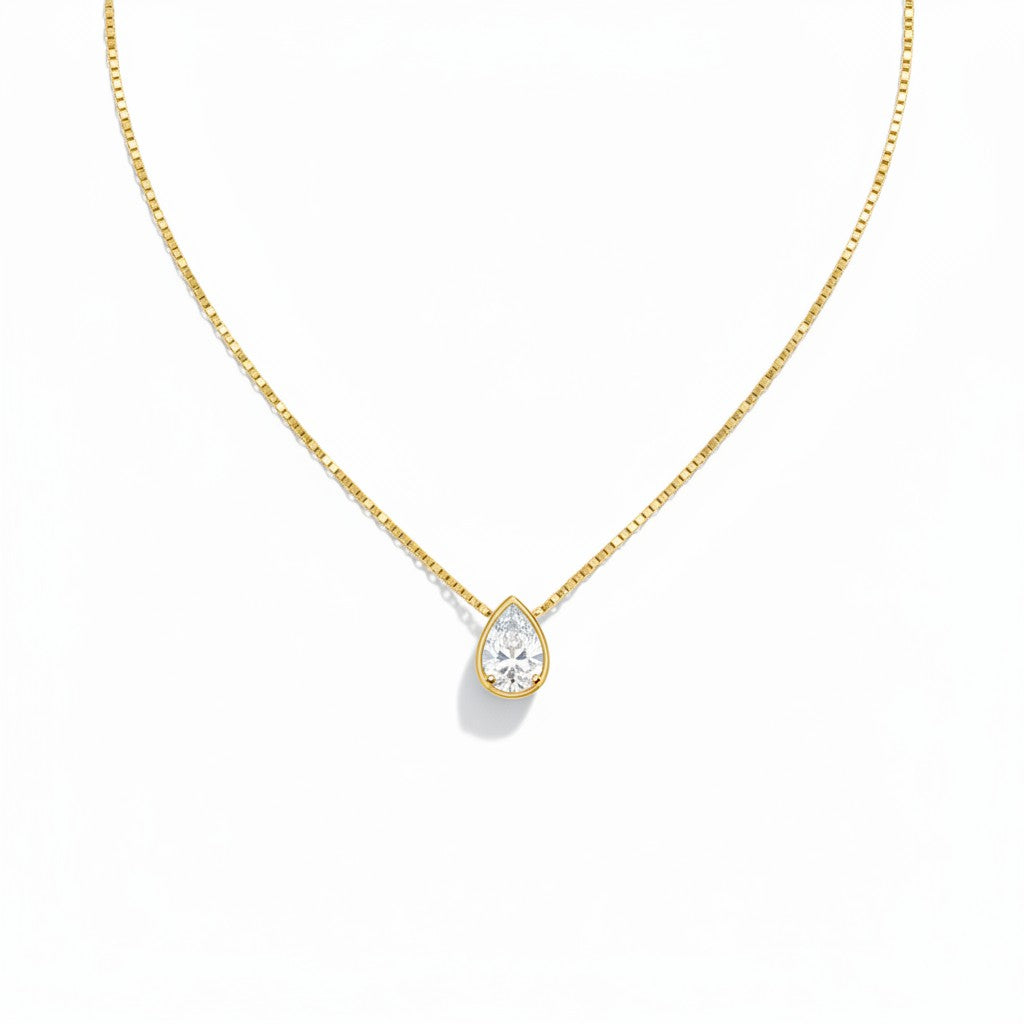 Collar punto de luz gota gold