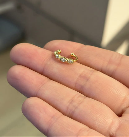 Earcuff oval gold
