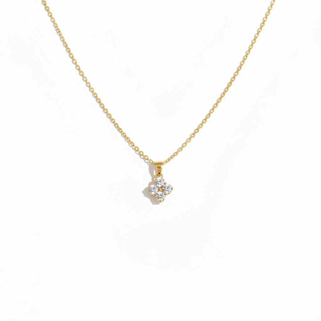 Collar flor cristales
