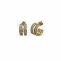 Argollas doble cristales