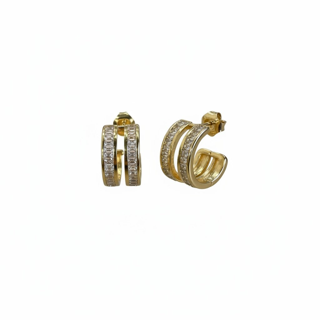Argollas doble cristales