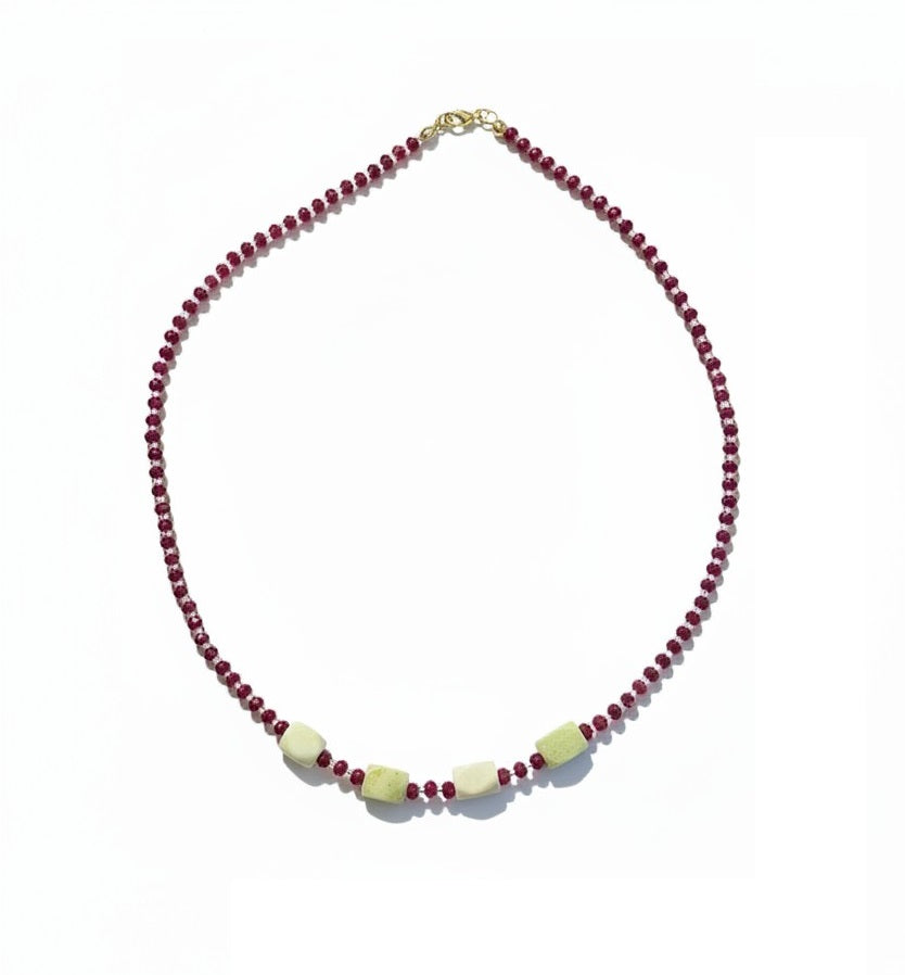 Collar Buzios burdeo