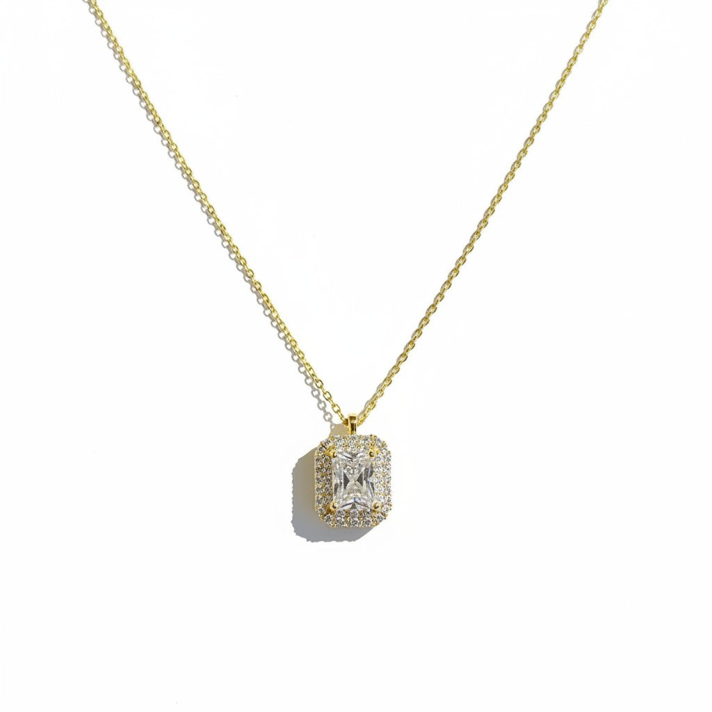 Collar cristal cuadrado
