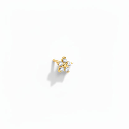 Mini aros flor cristal