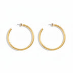 Argollas tubo XL gold