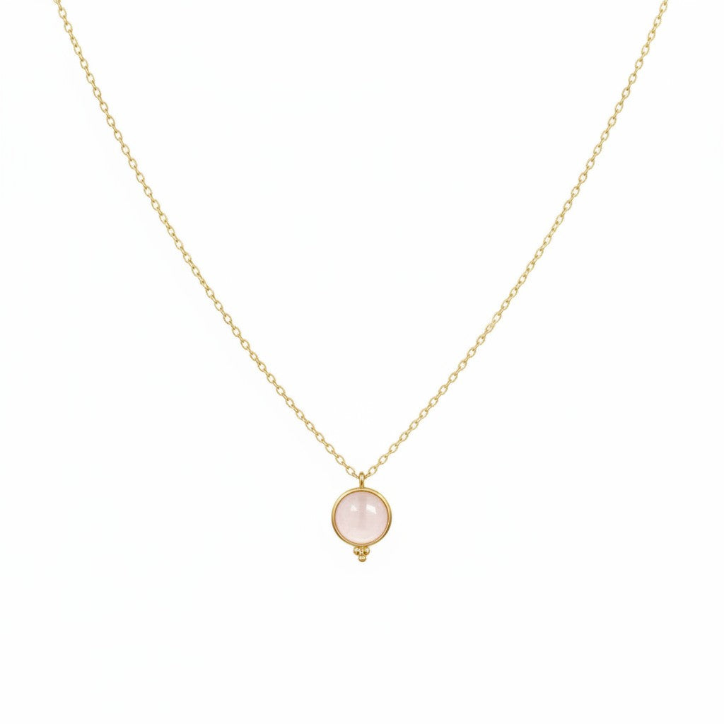 Collar piedra cuarzo gold