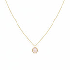 Collar piedra cuarzo gold