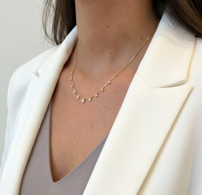 Choker cristales cuadrados