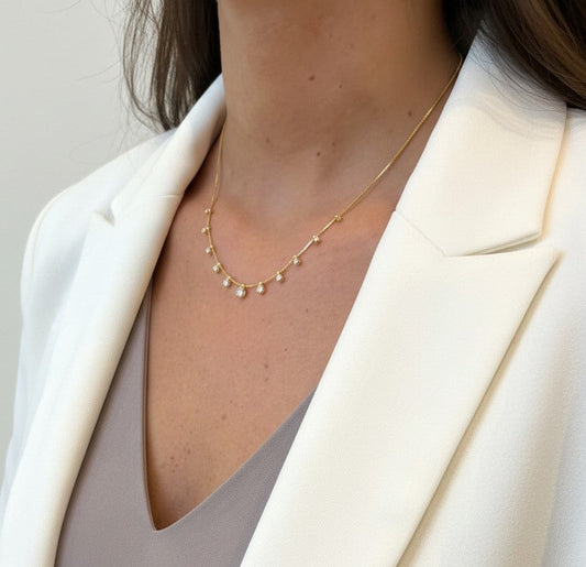 Choker cristales cuadrados