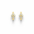 Argollas flor cristales gold