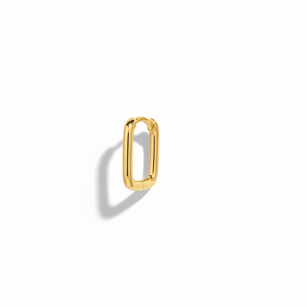 Argollas rectangulares gold