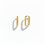 Argollas rectangulares gold