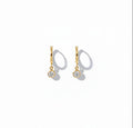 Argollas mini punto luz gold