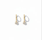 Argollas mini punto luz gold