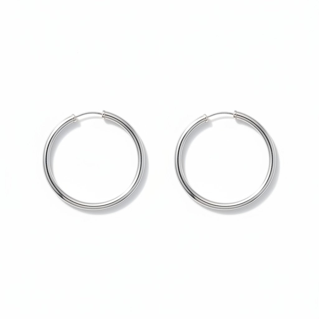Argollas tubo XL plata 925