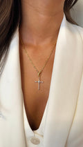 Collar cruz oro