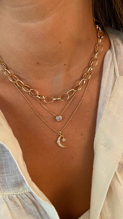 Collar punto de luz S gold