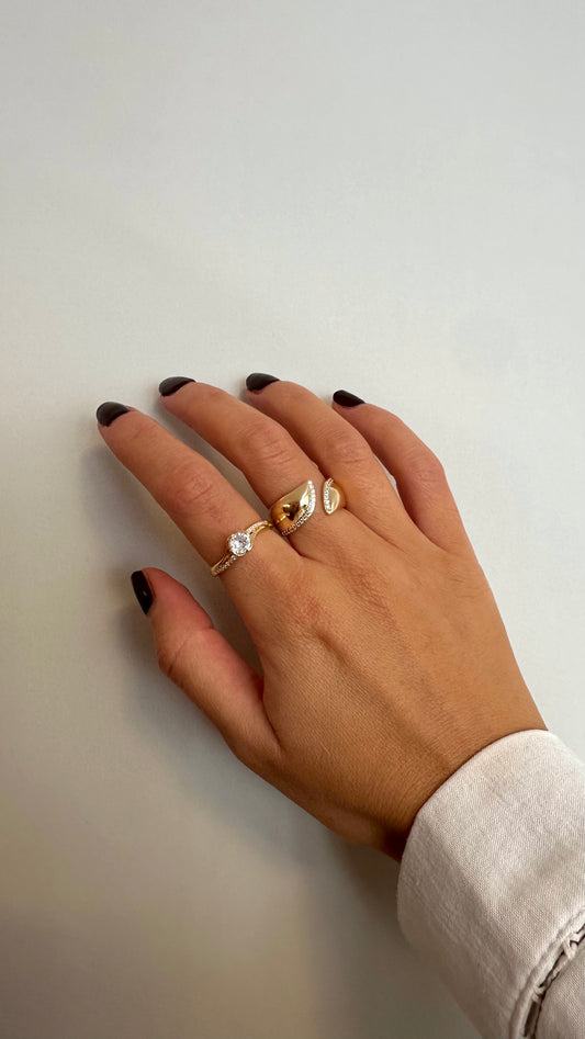 Anillo Solitario gold