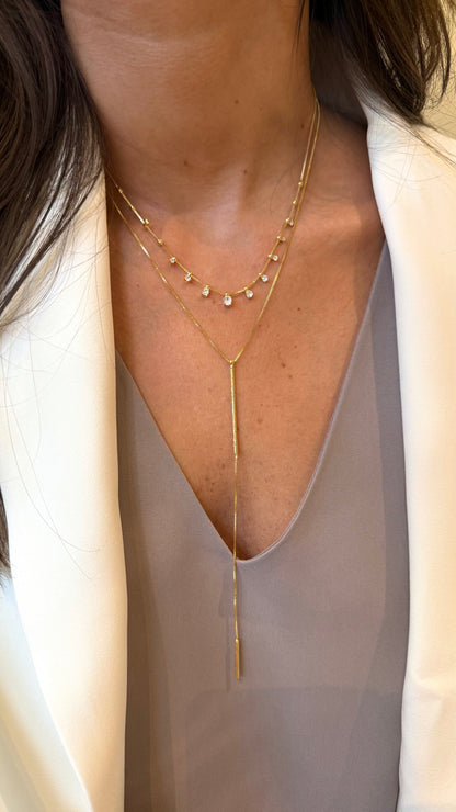 Choker cristales cuadrados