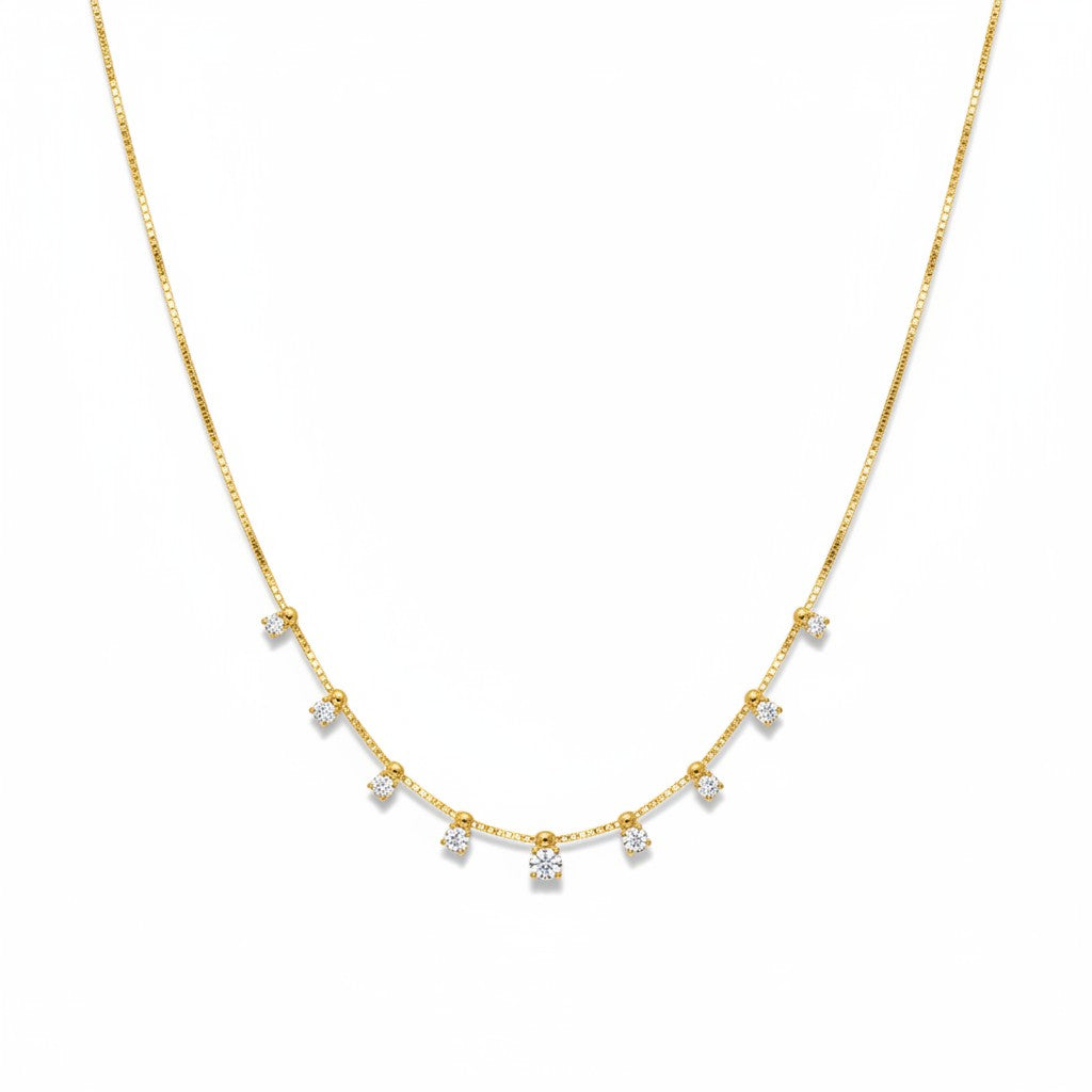 Choker cristales cuadrados