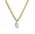 Collar gran cacho cuarzo gold