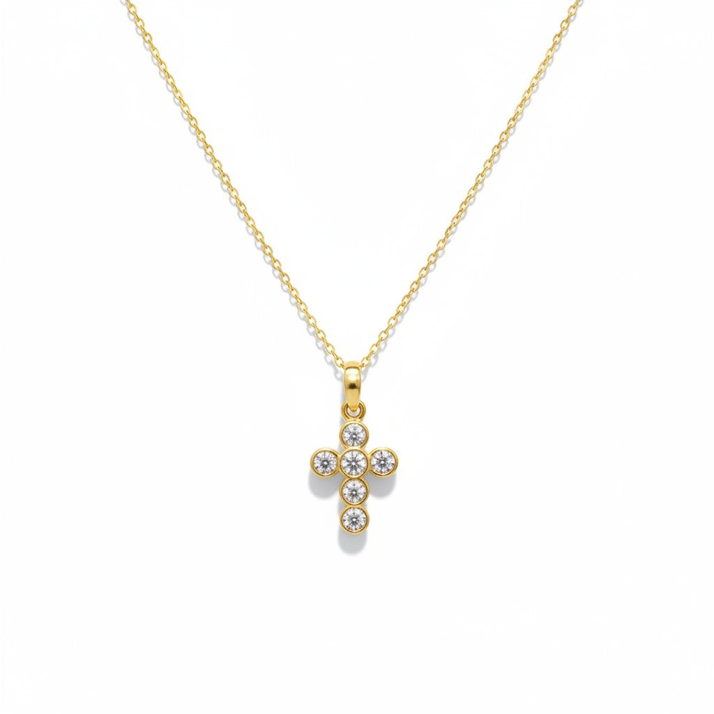 Collar cruz cristales