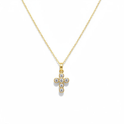 Collar cruz cristales
