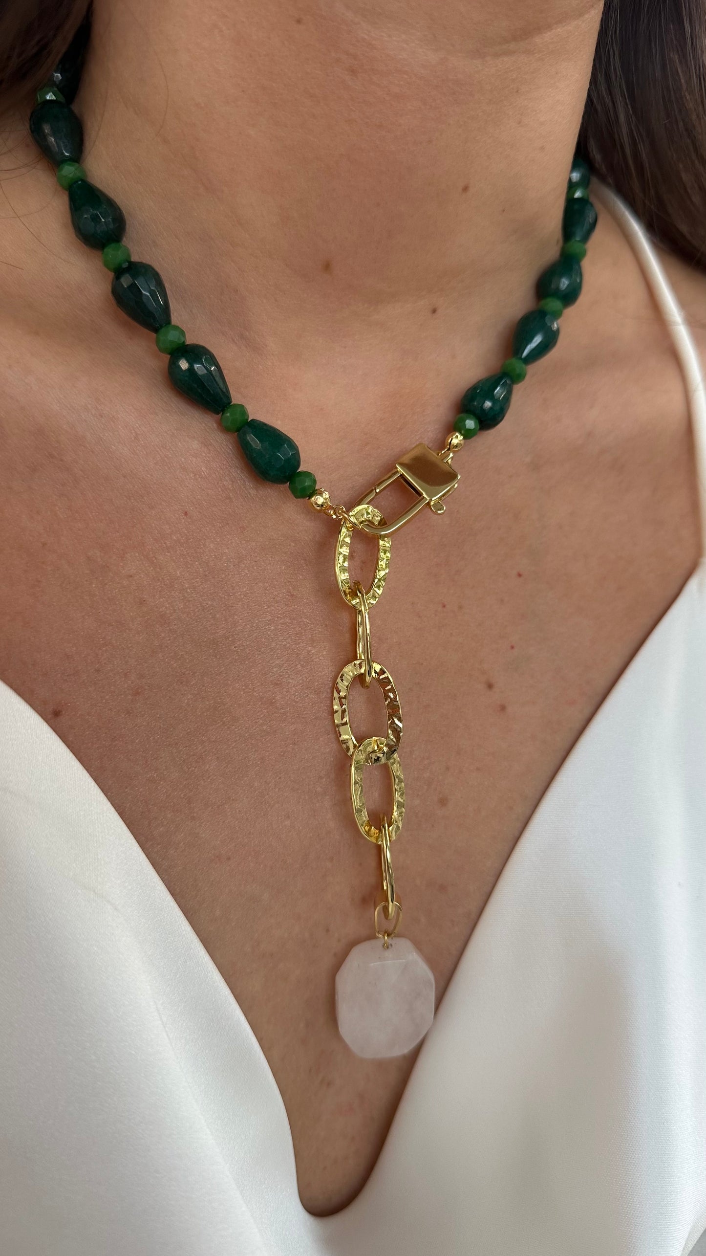 Collar cuarzo XL bicolor