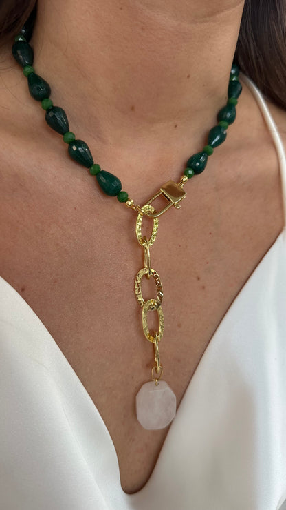 Collar cuarzo XL bicolor