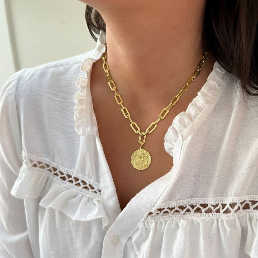 Collar Virgen y niño Jesús