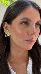 Aros flor M gold
