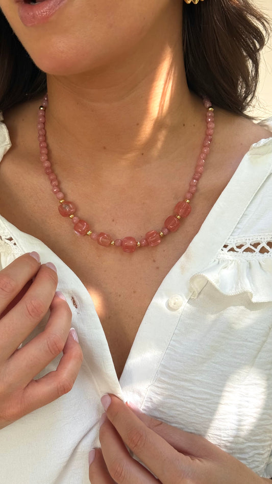 Collar Agata pink
