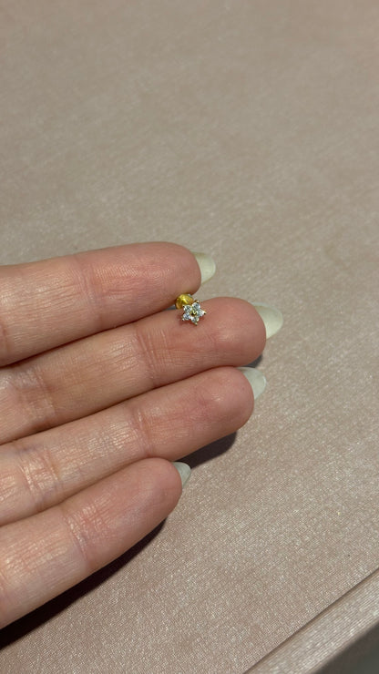 Piercing mini flor gold