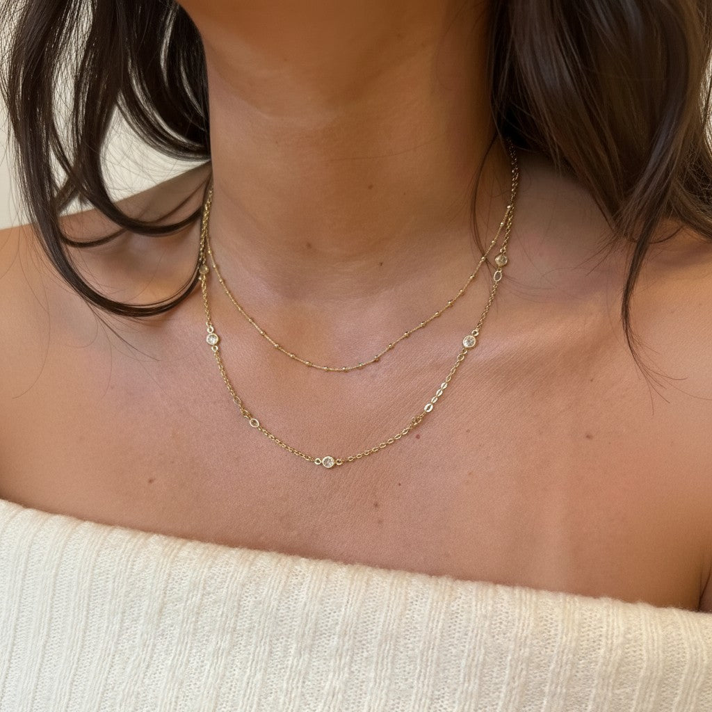 Collar mini bolitas gold