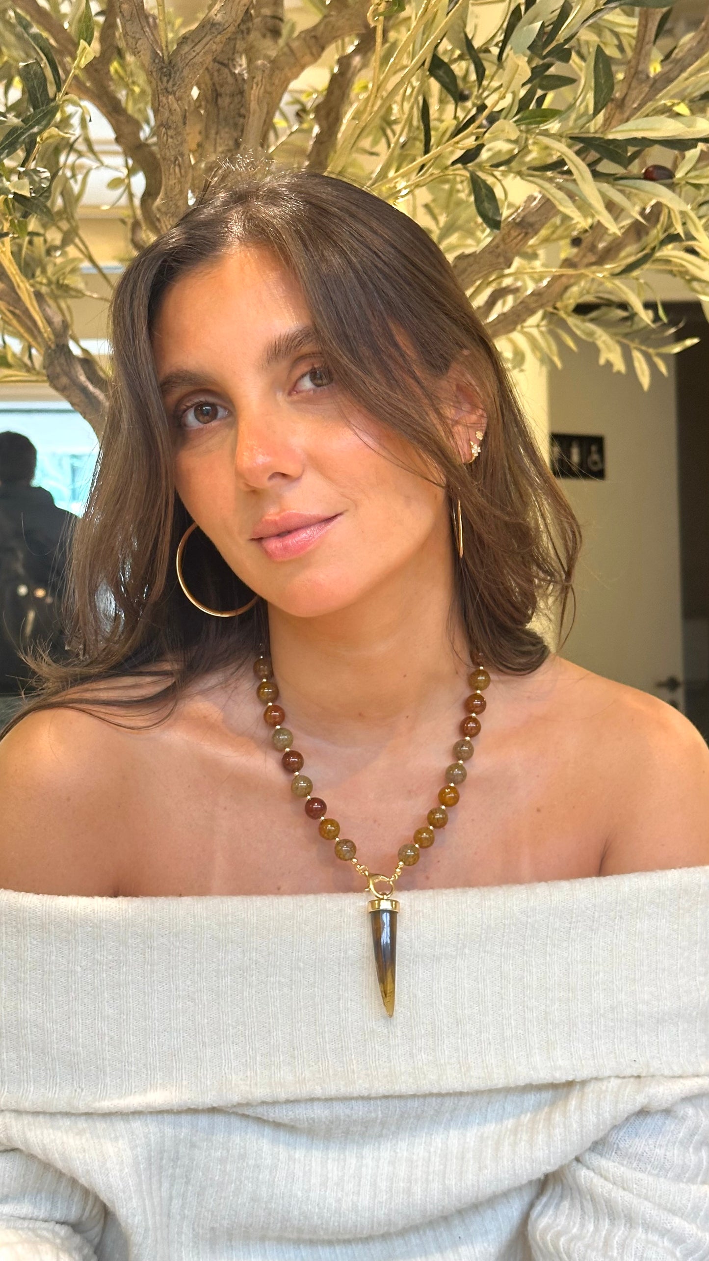 Argollas tubo XL gold